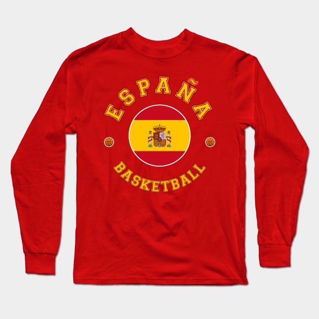 Espana Basketball Long Sleeve T-Shirt by CulturedVisuals